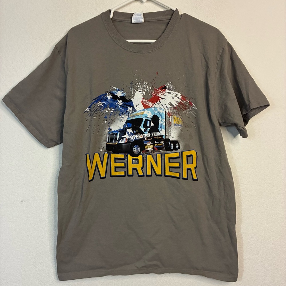 WERNER TRUCKING AMERICANA GRAPHIC LARGE SHIRT